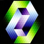 Victor Vasarely - 1968 Victor Vasarely 1968 Keple Gestalt Acrylic on canvas - 160 x 160cm