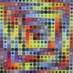 Victor Vasarely - 1969 Victor Vasarely 1969 Orion Gris Acrylic on canvas - 200 x 200 cm