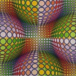 Victor Vasarely 1970 Vega-Lep Acrylic on canvas - 150 x 150 cm
