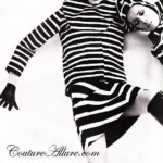 Black and white stripes stenciled onto calf hair suit by Albert Alfus (1966) - Photo courtesy of Couture Allure) Black and white stripes stenciled onto calf hair suit by Albert Alfus (1966) - Photo courtesy of Couture Allure)