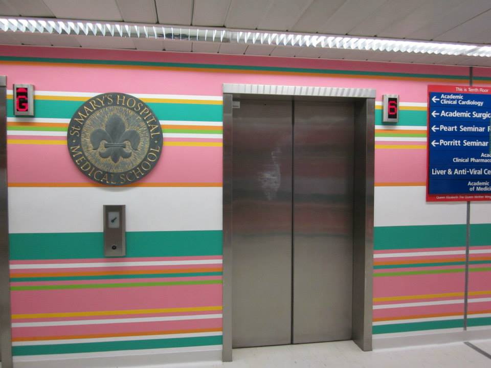New Bridget Riley Mural at St. Mary’s Hospital, London - Op-Art.co.uk