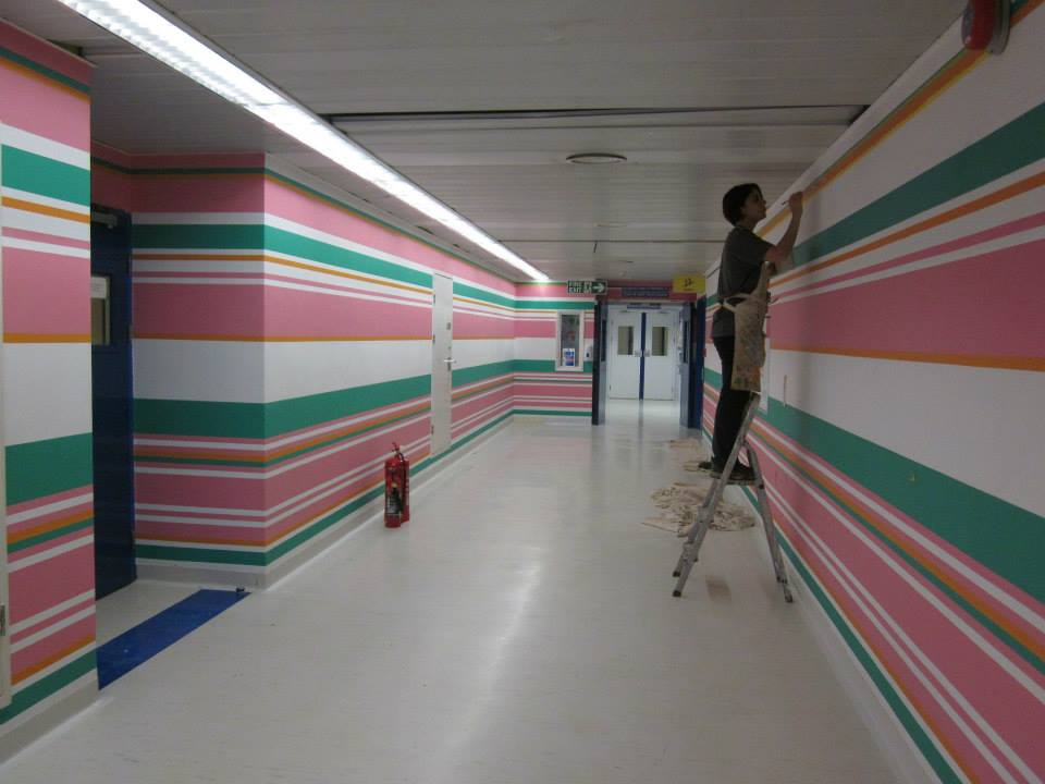 New Bridget Riley Mural at St. Mary’s Hospital, London - Op-Art.co.uk
